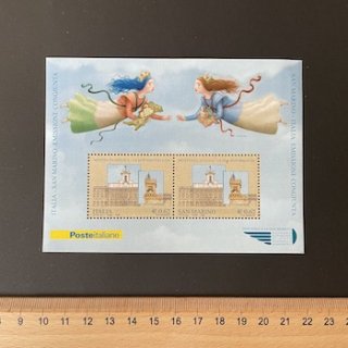 イタリアの切手・2008年・2つの共和国切手展・小型シート