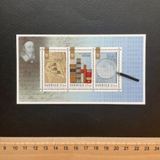 スウェーデンの切手・2018年・公文書館400年・小型シート