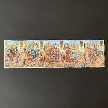 まとめ済6247 外国切手 イギリス 1989年 ロンドン市長就任パレード5連刷 イギリスの切手・1989年・ロンドン市長・就任パレード（5）