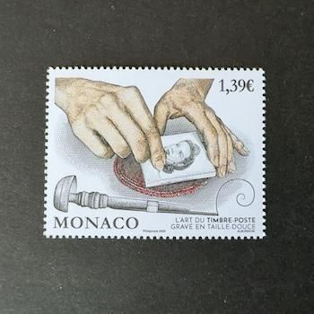 モナコの切手・2025年・凹版切手彫刻の芸術