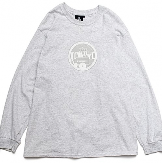 RECORDS L/S TEE  / ASH