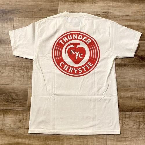 Thunder  CHRYSTIE NYC  LOGO TEE  Cream