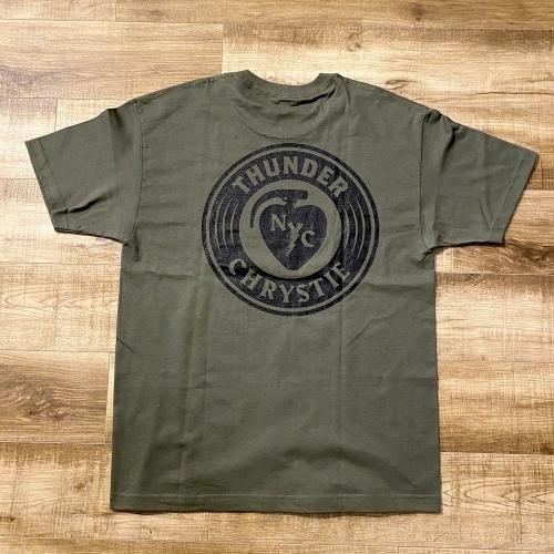 Thunder  CHRYSTIE NYC  LOGO TEE  Olive