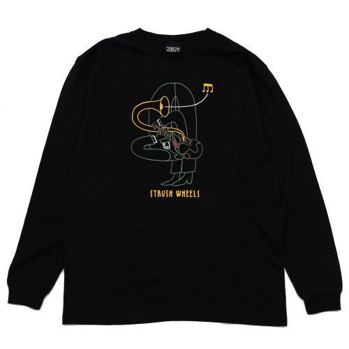 STRUSH Jazz Man Long Sleeve Tee Shirts Black