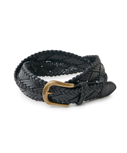 FTC   BRAIDED LEATHER BELT  BLACK