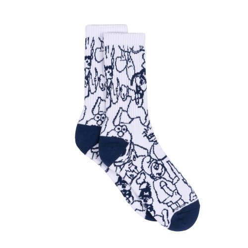 <img class='new_mark_img1' src='https://img.shop-pro.jp/img/new/icons5.gif' style='border:none;display:inline;margin:0px;padding:0px;width:auto;' />CLASSIC GRIP Confused Character Socks 