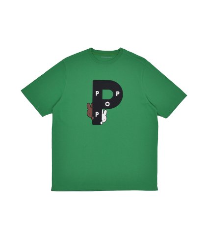 <img class='new_mark_img1' src='https://img.shop-pro.jp/img/new/icons5.gif' style='border:none;display:inline;margin:0px;padding:0px;width:auto;' />POP TRADING COMPANY &  MIFFY BIG P T-SHIRT GREEN