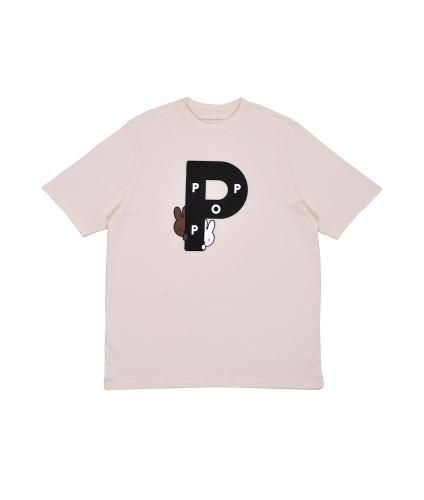 POP TRADING COMPANY &  MIFFY BIG P T-SHIRT OFF WHITE
