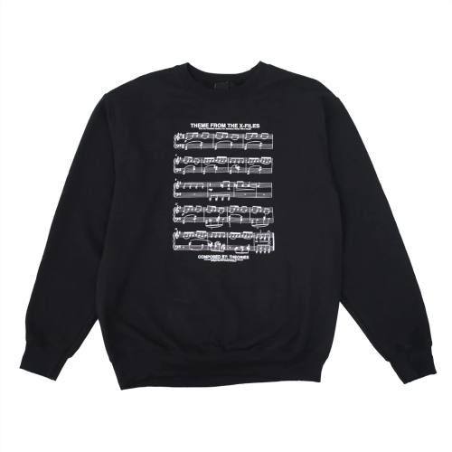 THEORIES X-FILES THEME MUSIC CREWNECK 