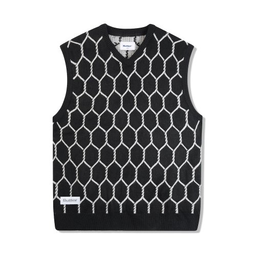 <img class='new_mark_img1' src='https://img.shop-pro.jp/img/new/icons5.gif' style='border:none;display:inline;margin:0px;padding:0px;width:auto;' />BUTTER GOODS  CHAIN LINK  KNITTED VEST BLACK
