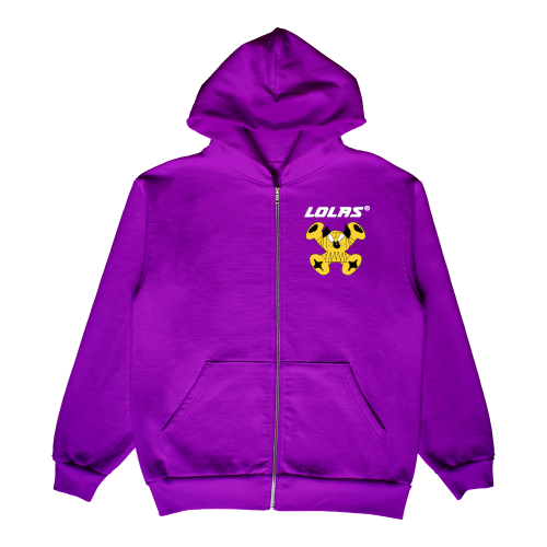 <img class='new_mark_img1' src='https://img.shop-pro.jp/img/new/icons5.gif' style='border:none;display:inline;margin:0px;padding:0px;width:auto;' />LOLA'S HARDWARE Bone Bolt Zip Up Hoodie Purple