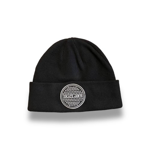 <img class='new_mark_img1' src='https://img.shop-pro.jp/img/new/icons5.gif' style='border:none;display:inline;margin:0px;padding:0px;width:auto;' />SKATE JAWN  Sewer Cap Patch Beanie - Black