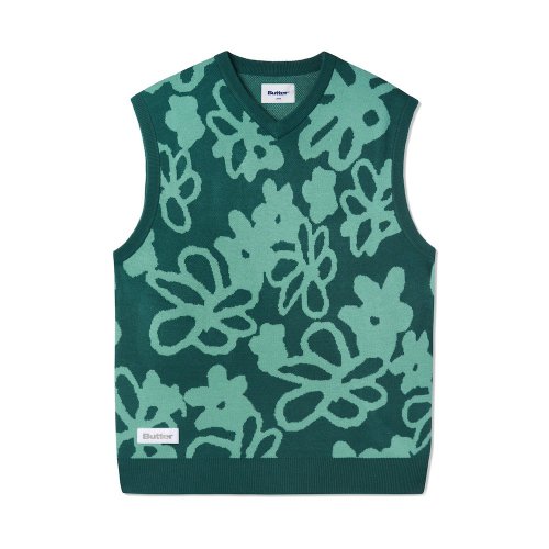 <img class='new_mark_img1' src='https://img.shop-pro.jp/img/new/icons5.gif' style='border:none;display:inline;margin:0px;padding:0px;width:auto;' />BUTTERGOODS FLOWERS KNIT VEST FOREST