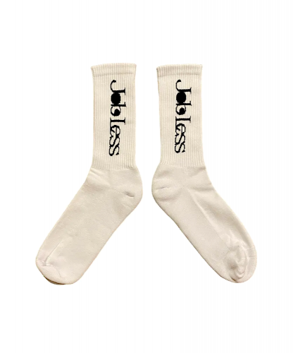 <img class='new_mark_img1' src='https://img.shop-pro.jp/img/new/icons5.gif' style='border:none;display:inline;margin:0px;padding:0px;width:auto;' />JOBLESS   OG LOGO SOCKS WHITE
