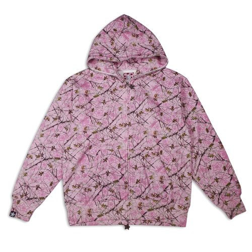 <img class='new_mark_img1' src='https://img.shop-pro.jp/img/new/icons5.gif' style='border:none;display:inline;margin:0px;padding:0px;width:auto;' />STARTEAM   FULL ZIP HOODIE PINK REAL TREE PRINT
