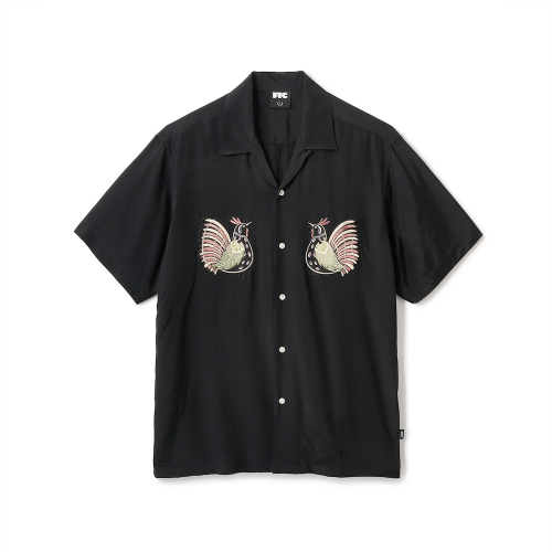 <img class='new_mark_img1' src='https://img.shop-pro.jp/img/new/icons5.gif' style='border:none;display:inline;margin:0px;padding:0px;width:auto;' />FTC  PHEASANT RAYON SHIRT BLACK