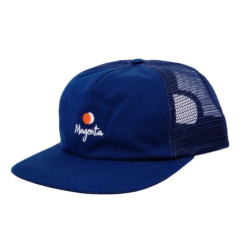 <img class='new_mark_img1' src='https://img.shop-pro.jp/img/new/icons5.gif' style='border:none;display:inline;margin:0px;padding:0px;width:auto;' />MAGENTA VISION TRUCKER HAT DEEP BLUE