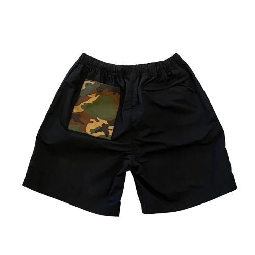 COCKROACH  GOKI-TEX CAMO POCKET  NYLON SHORTS BLACK