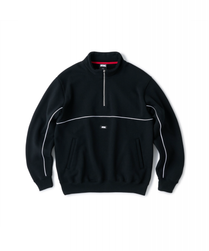 FTC  PIPING HALF ZIP SWEATSHIRT  BLACK