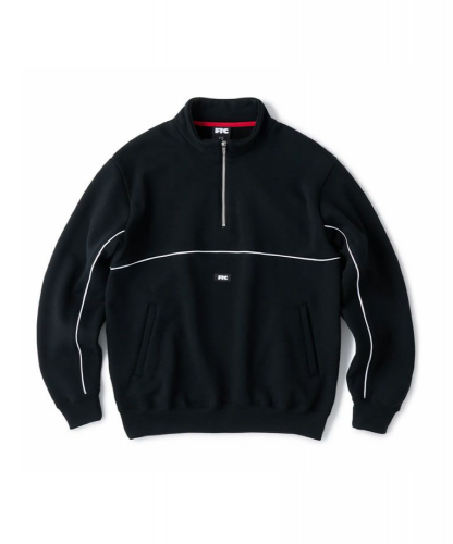 FTC  PIPING HALF ZIP SWEATSHIRT  BLACK</p>