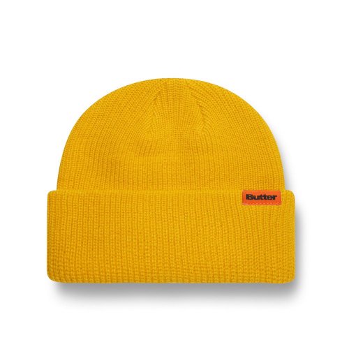 <img class='new_mark_img1' src='https://img.shop-pro.jp/img/new/icons5.gif' style='border:none;display:inline;margin:0px;padding:0px;width:auto;' />BUTTERGOODS  TALL WHARFIE BEANIE, YELLOW