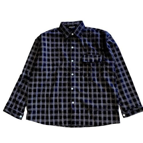 <img class='new_mark_img1' src='https://img.shop-pro.jp/img/new/icons5.gif' style='border:none;display:inline;margin:0px;padding:0px;width:auto;' />EAZY MISS  OVERCHECK SHIRT / BLACK