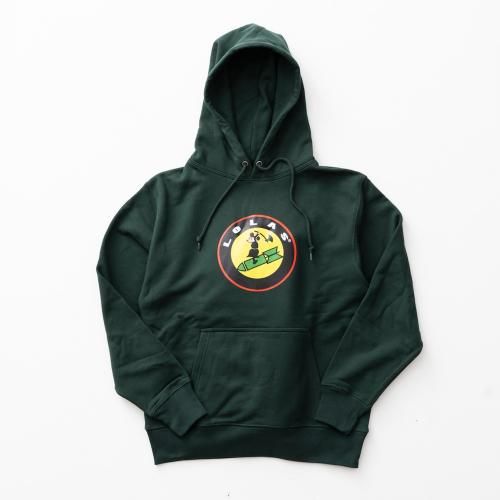 LOLA'S HARDWARE  EVIL MOUSE HOODIE  FOREST GREEN
