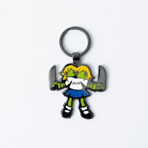 <img class='new_mark_img1' src='https://img.shop-pro.jp/img/new/icons5.gif' style='border:none;display:inline;margin:0px;padding:0px;width:auto;' />LOLA'S HARDWARE DOUBLE HEADED ZOMBIE SCHOOLGIRL KEYCHAIN