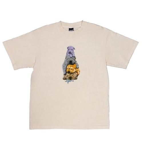 APRIL THE DOGS TEE - WASHED YELLOW