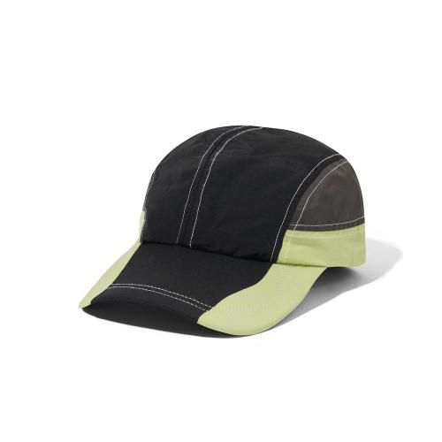 BUTTERGOODS  STREAM 4 PANEL CAP, BLACK / PISTACHIO