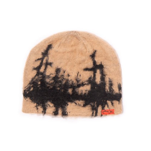 <img class='new_mark_img1' src='https://img.shop-pro.jp/img/new/icons5.gif' style='border:none;display:inline;margin:0px;padding:0px;width:auto;' />HODDLE  FAUX MOHAIR SKULL BEANIE TAN / BLACK