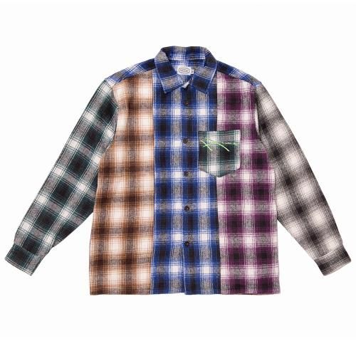 HODDLE  SPECTRUM FLANNEL SHIRT - ORANGE / BLUE / PURPLE