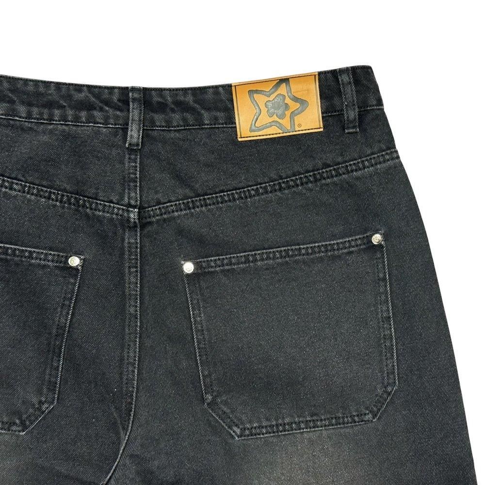 STAR TEAM DOUBLE KNEE JEANS BLACK - Jobless 【ジョブレス STAR TEAM DOUBLE KNEE JEANS BLACK - Jobless 【ジョブレス