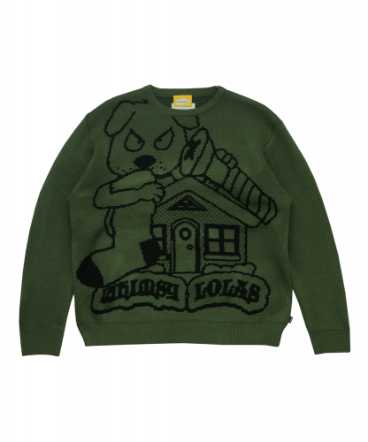 <img class='new_mark_img1' src='https://img.shop-pro.jp/img/new/icons5.gif' style='border:none;display:inline;margin:0px;padding:0px;width:auto;' />LOLA'S HARDWARE  WHIMSY BLOOD KNIT SWEATER OLIVE