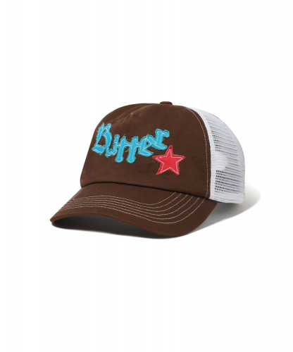 <img class='new_mark_img1' src='https://img.shop-pro.jp/img/new/icons5.gif' style='border:none;display:inline;margin:0px;padding:0px;width:auto;' />BUTTERGOODS  EDGE TRUCKER CAP  BROWN