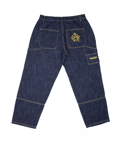 <img class='new_mark_img1' src='https://img.shop-pro.jp/img/new/icons5.gif' style='border:none;display:inline;margin:0px;padding:0px;width:auto;' />BAGLADY INDIGO PATTERN CARPENTER JEANS 