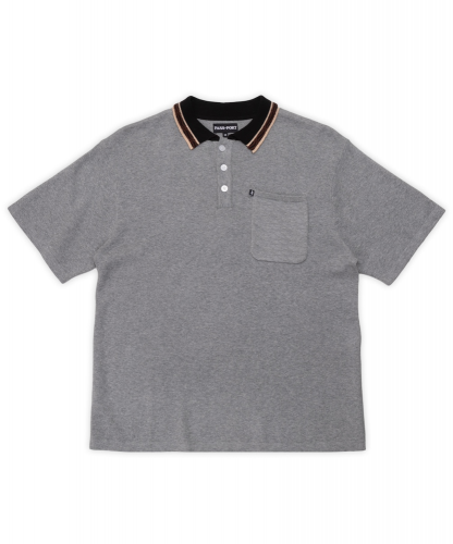 <img class='new_mark_img1' src='https://img.shop-pro.jp/img/new/icons5.gif' style='border:none;display:inline;margin:0px;padding:0px;width:auto;' />PASS~PORT  SUNSPOT ORGANIC KNIT POLO - GREY