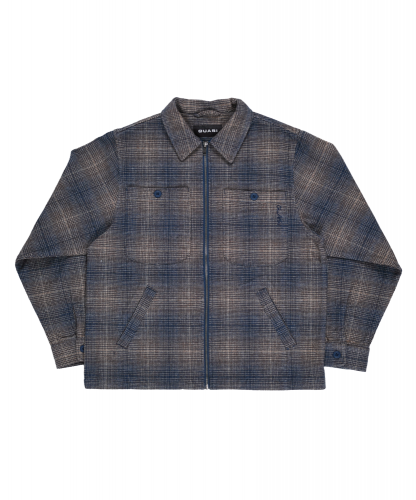 <img class='new_mark_img1' src='https://img.shop-pro.jp/img/new/icons5.gif' style='border:none;display:inline;margin:0px;padding:0px;width:auto;' />QUASI  GRAIN FULL ZIP SHIRT JACKET NAVY