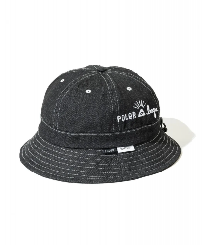 <img class='new_mark_img1' src='https://img.shop-pro.jp/img/new/icons5.gif' style='border:none;display:inline;margin:0px;padding:0px;width:auto;' />POLER  LESQUE BUCKET HAT - DENIM COLLECTION / BLACK