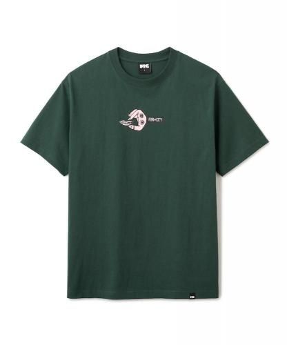 <img class='new_mark_img1' src='https://img.shop-pro.jp/img/new/icons5.gif' style='border:none;display:inline;margin:0px;padding:0px;width:auto;' />FTC TEETH TEE - ARTWORK BY MORNING BREATH  FOREST GREEN