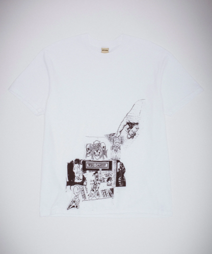 <img class='new_mark_img1' src='https://img.shop-pro.jp/img/new/icons5.gif' style='border:none;display:inline;margin:0px;padding:0px;width:auto;' />FUCKINGAWESOME  WHO CARES SHORT SLEEVE TEE WHITE