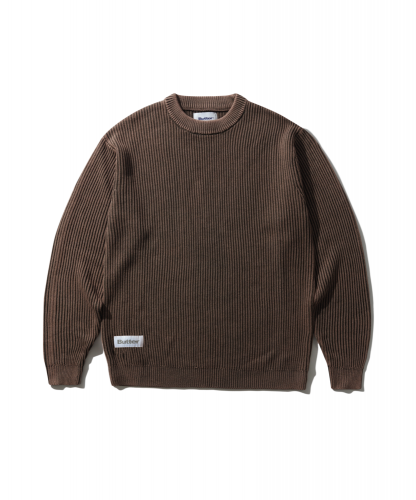 <img class='new_mark_img1' src='https://img.shop-pro.jp/img/new/icons5.gif' style='border:none;display:inline;margin:0px;padding:0px;width:auto;' />BUTTERGOODS  BLEACH KNIT SWEATER BROWN</p>