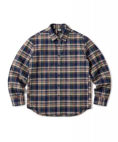 <img class='new_mark_img1' src='https://img.shop-pro.jp/img/new/icons5.gif' style='border:none;display:inline;margin:0px;padding:0px;width:auto;' />FTC  HEAVY PLAID NEL SHIRT NAVY</p>