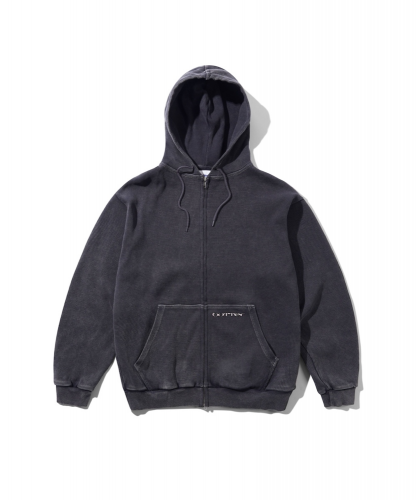 <img class='new_mark_img1' src='https://img.shop-pro.jp/img/new/icons5.gif' style='border:none;display:inline;margin:0px;padding:0px;width:auto;' />BUTTERGOODS WAFFLE ZIP-THRU HOOD, BLACK OVERDYE<p/>