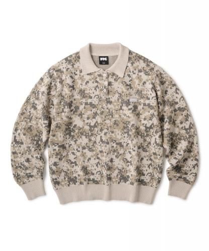 <img class='new_mark_img1' src='https://img.shop-pro.jp/img/new/icons5.gif' style='border:none;display:inline;margin:0px;padding:0px;width:auto;' />FTC KNIT POLO SWEATER CAMO<p/>