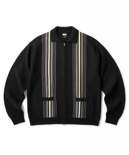 <img class='new_mark_img1' src='https://img.shop-pro.jp/img/new/icons5.gif' style='border:none;display:inline;margin:0px;padding:0px;width:auto;' />FTC STRIPE ZIP UP KNIT CARDIGAN BLACK<p/>