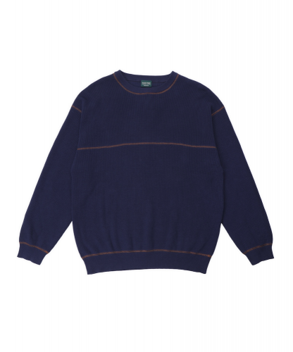 <img class='new_mark_img1' src='https://img.shop-pro.jp/img/new/icons5.gif' style='border:none;display:inline;margin:0px;padding:0px;width:auto;' />PASS~PORT OVERLOCKED ORGANIC KNIT SWEATER - NAVY</p>