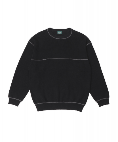 <img class='new_mark_img1' src='https://img.shop-pro.jp/img/new/icons5.gif' style='border:none;display:inline;margin:0px;padding:0px;width:auto;' />PASS~PORT OVERLOCKED ORGANIC KNIT SWEATER - BLACK</p>
