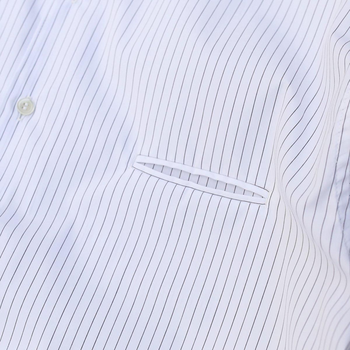 EEL - 【美品】EEL products トマトときゅうり　ノーカラーシャツ　ストライプ EEL products トマトときゅうり ノーカラーシャツ ストライプ