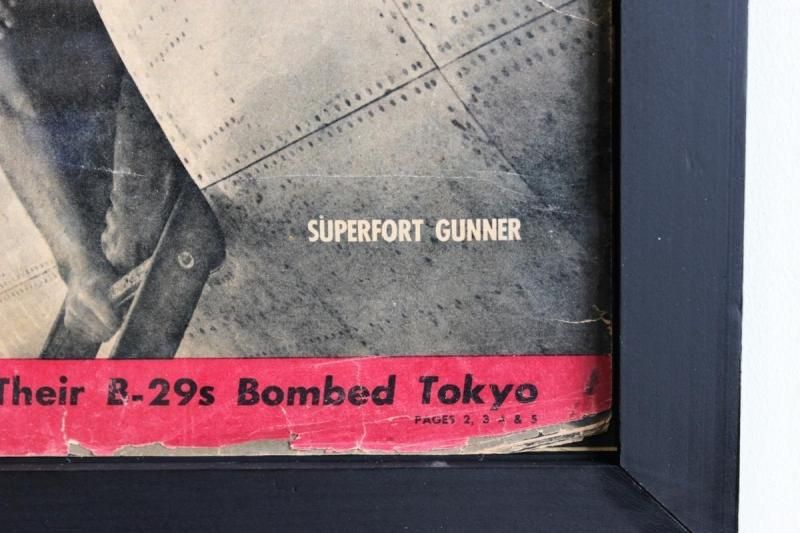 アメリカ アンティーク 1944年 YANK誌 額装 フォトフレーム 木製